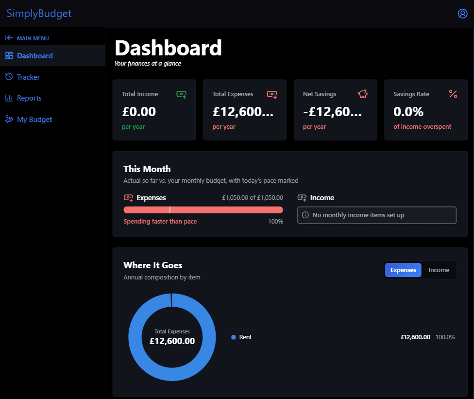SimplyBudget screenshot